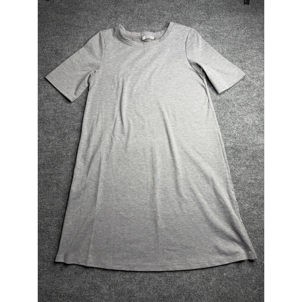 Dalia Gray Dress Super Comfy T Shirt Dress Size Small Pullover Crewneck